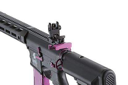 Lancer Tactical Gen 2 Airsoft M4 SPR Interceptor AEG Polymer - Electric Full/Semi-Auto, 1000 Rounds Bag of 0.20g BBS, Battery& Charger Included, Color Purple Polymer