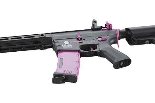 Lancer Tactical Gen 2 Airsoft M4 SPR Interceptor AEG Polymer - Electric Full/Semi-Auto, 1000 Rounds Bag of 0.20g BBS, Battery& Charger Included, Color Purple Polymer