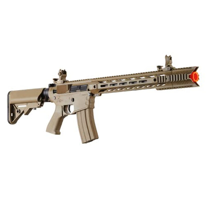 Lancer Tactical Gen 2 Airsoft M4 SPR Interceptor AEG Polymer - Electric Full/Semi-Auto, 1000 Rounds Bag of 0.20g BBS, Battery& Charger Included, Color Purple Polymer