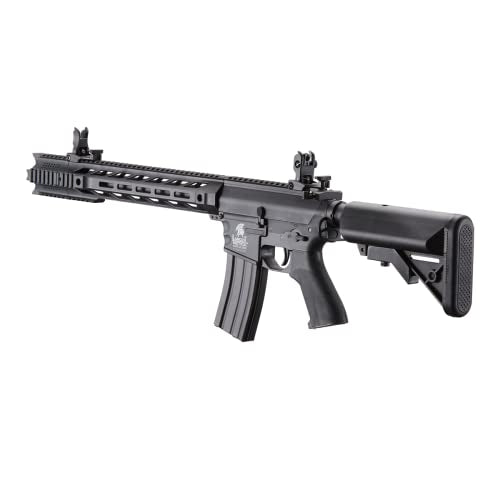 Lancer Tactical Gen 2 Airsoft M4 SPR Interceptor AEG Polymer - Electric Full/Semi-Auto, 1000 Rounds Bag of 0.20g BBS, Battery& Charger Included, Color Purple Polymer