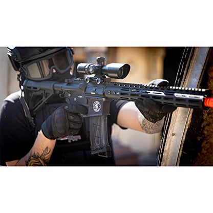 Lancer Tactical Gen 2 Airsoft M4 SPR Interceptor AEG Polymer - Electric Full/Semi-Auto, 1000 Rounds Bag of 0.20g BBS, Battery& Charger Included, Color Purple Polymer