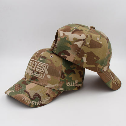 Cross-border e-commerce eBay wish new hat 5.11 magic stickers camouflage baseball cap tactical hat