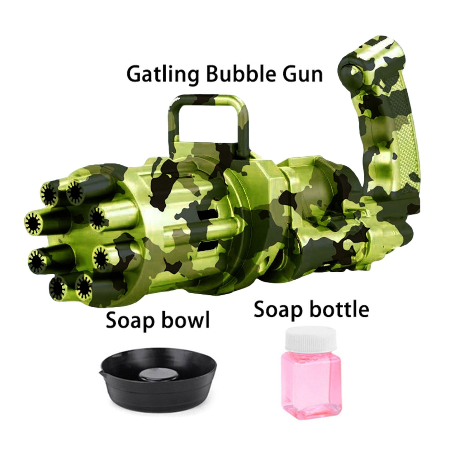 Electric Bubble Machine Black Gold Gold Gatling Bubble Gun Children Automatic Bubble Blowing Toy Gun Fan Combo Function