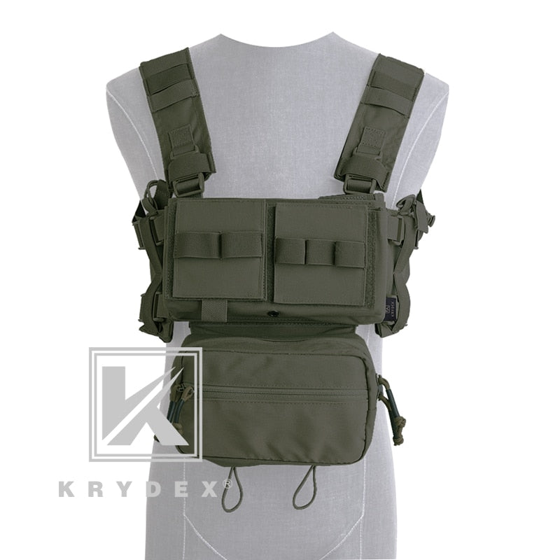 KRYDEX MK3 Modular Tactical Chest Rig Chassis Spiritus Airsoft Hunting Military Tactical Carrier Vest w/ 5.56 223 Magazine Pouch