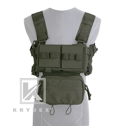 KRYDEX MK3 Modular Tactical Chest Rig Chassis Spiritus Airsoft Hunting Military Tactical Carrier Vest w/ 5.56 223 Magazine Pouch