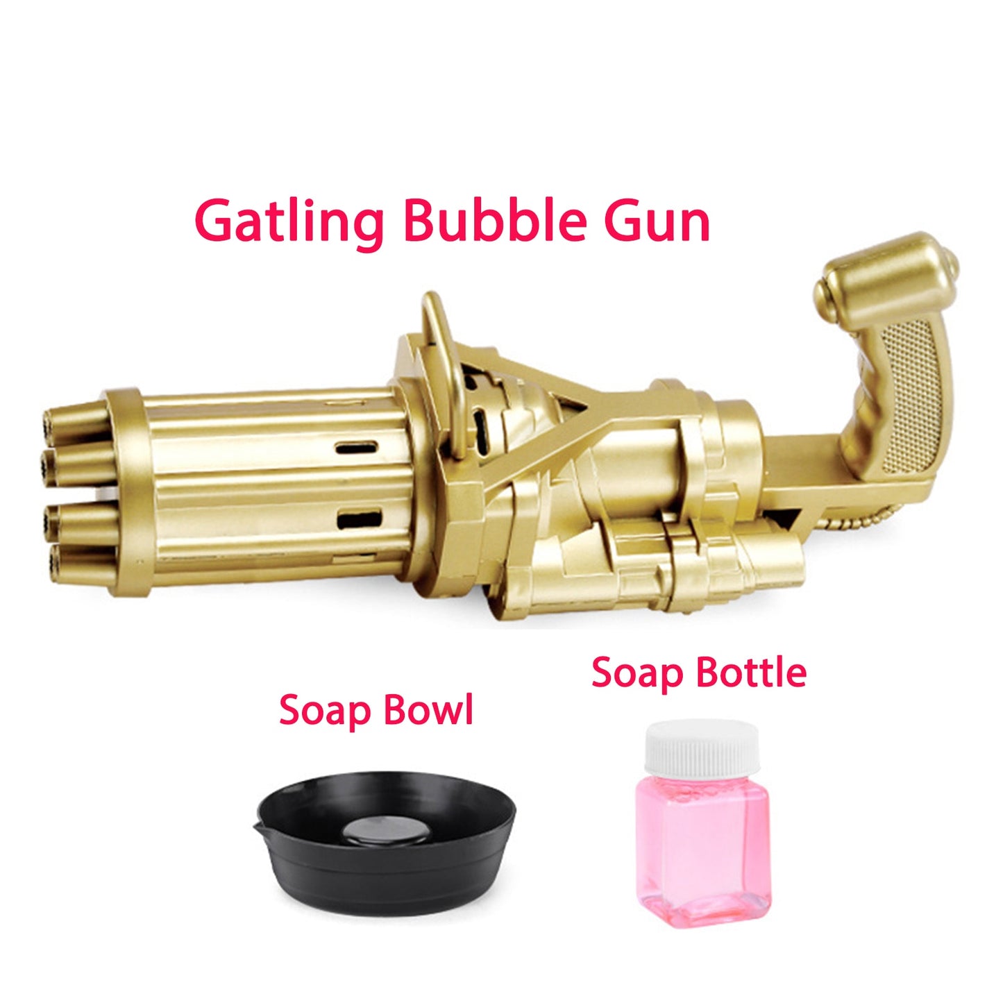 Electric Bubble Machine Black Gold Gold Gatling Bubble Gun Children Automatic Bubble Blowing Toy Gun Fan Combo Function