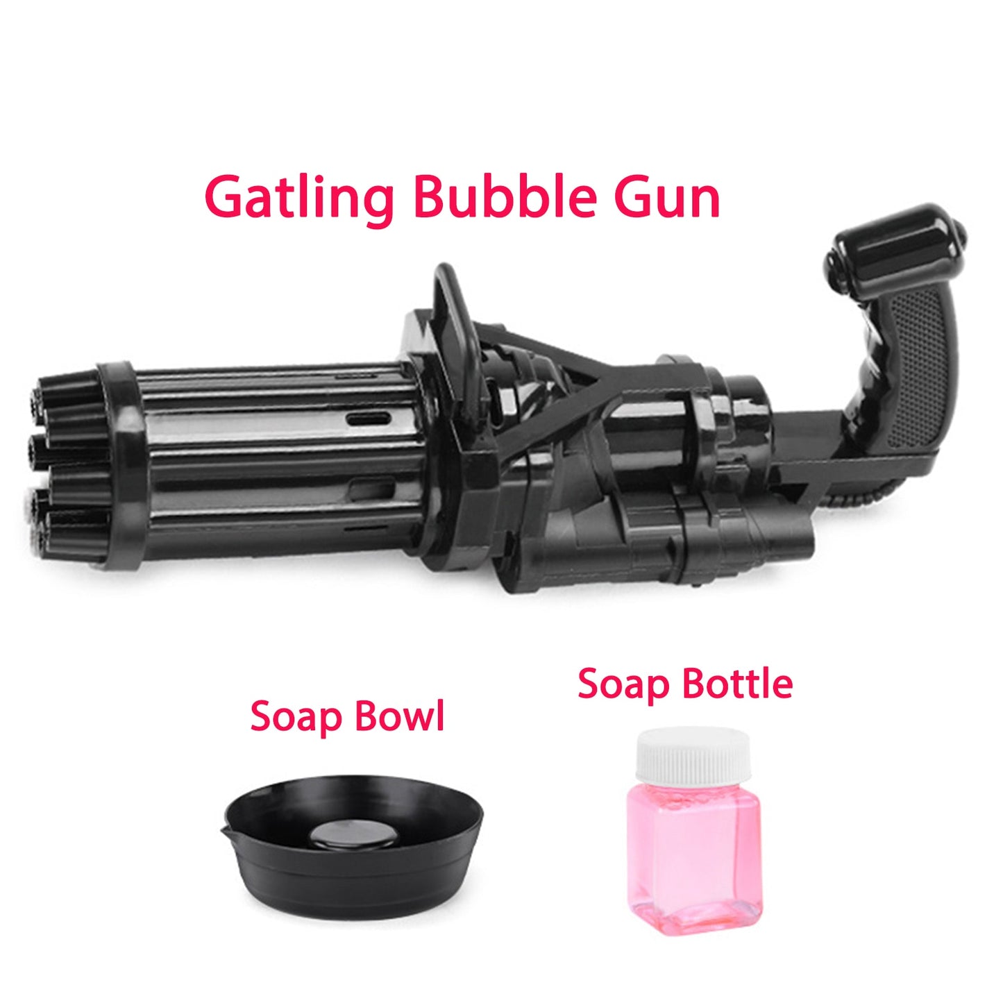 Electric Bubble Machine Black Gold Gold Gatling Bubble Gun Children Automatic Bubble Blowing Toy Gun Fan Combo Function