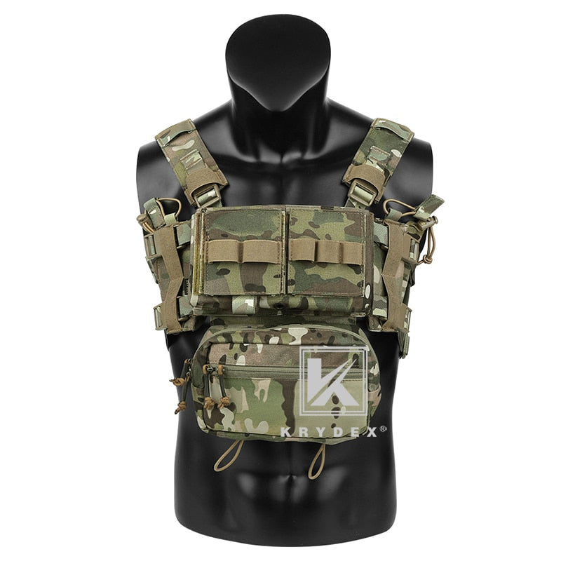 KRYDEX MK3 Modular Tactical Chest Rig Chassis Spiritus Airsoft Hunting Military Tactical Carrier Vest w/ 5.56 223 Magazine Pouch