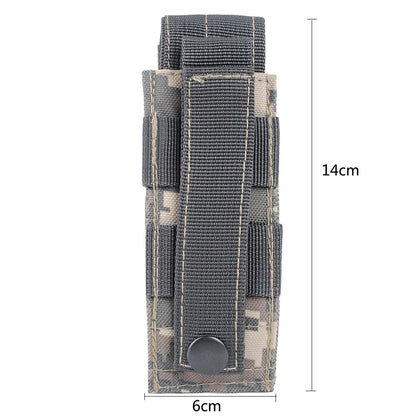 600D Outdoor Tactical Flashlights Bag Light Magazine Holster Pouch With Belt Clip for Hunting Traveling Camping Climbing