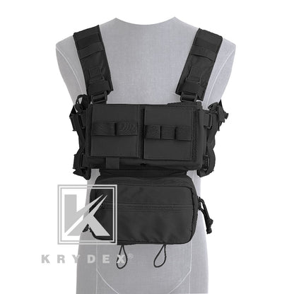 KRYDEX MK3 Modular Tactical Chest Rig Chassis Spiritus Airsoft Hunting Military Tactical Carrier Vest w/ 5.56 223 Magazine Pouch