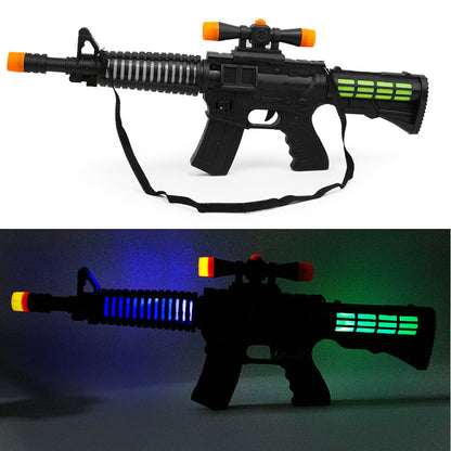 Children's electric toy gun, sound music, luminous eight sound gun, boy toys, charge, night market, boast