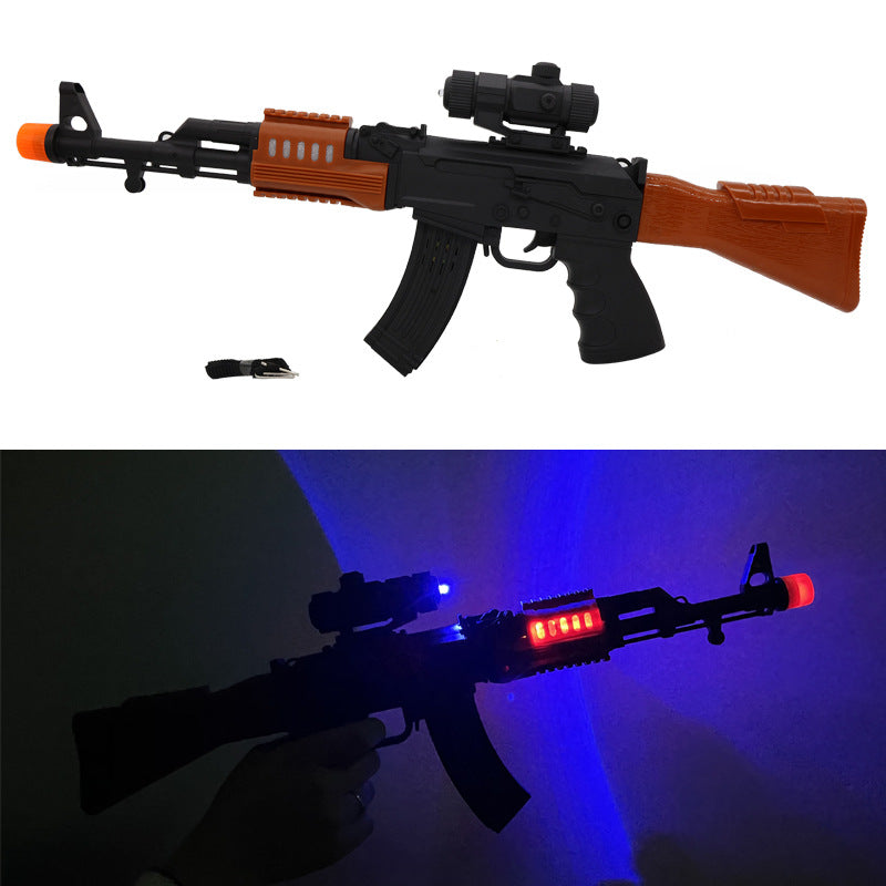 Children's electric toy gun, sound music, luminous eight sound gun, boy toys, charge, night market, boast