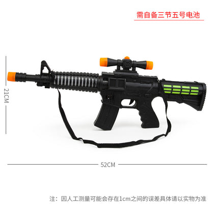 Children's electric toy gun, sound music, luminous eight sound gun, boy toys, charge, night market, boast