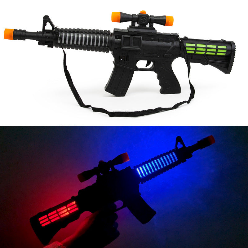 Children's electric toy gun, sound music, luminous eight sound gun, boy toys, charge, night market, boast